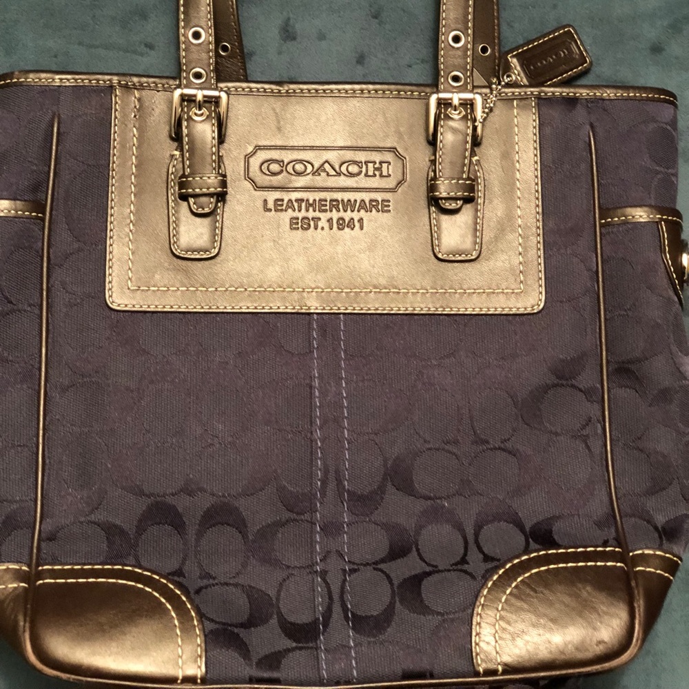 Coach Navy Handbag